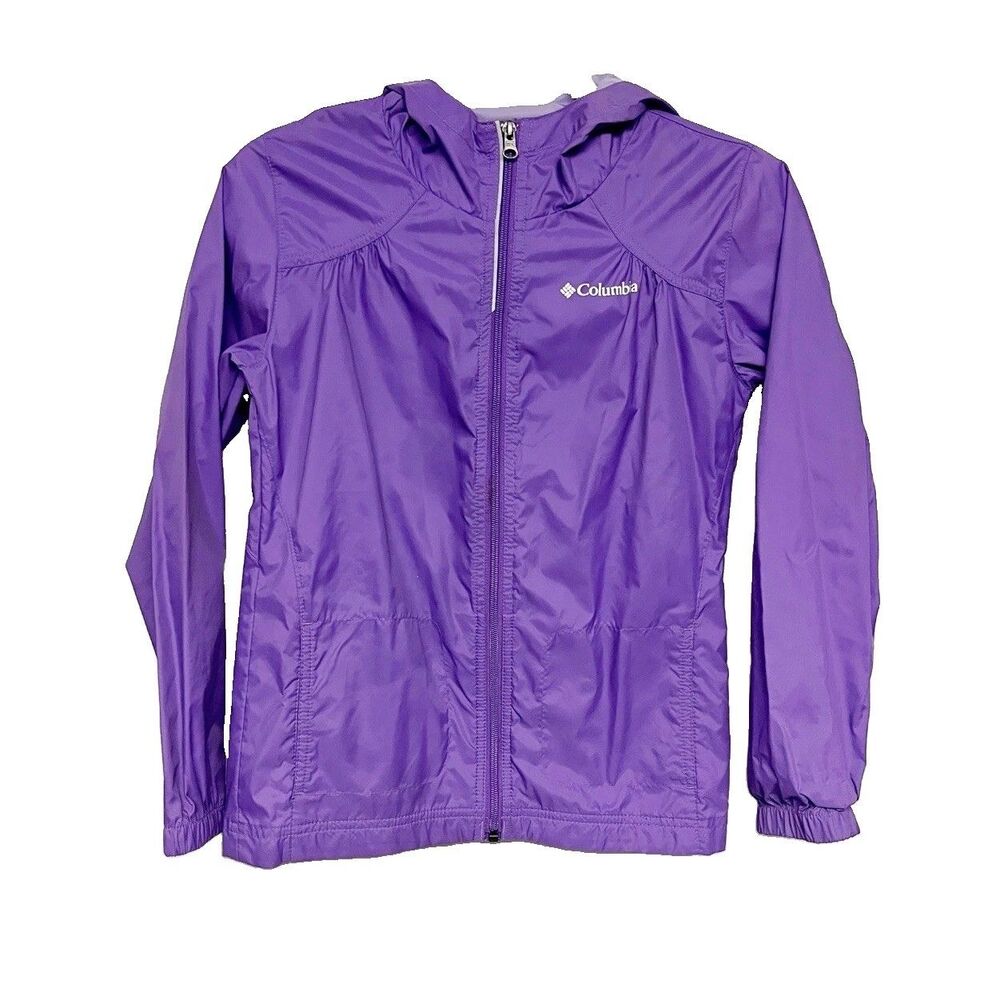 Columbia Girls Switchback Water Resistant Rain Jacket Size M (10/12) Purple